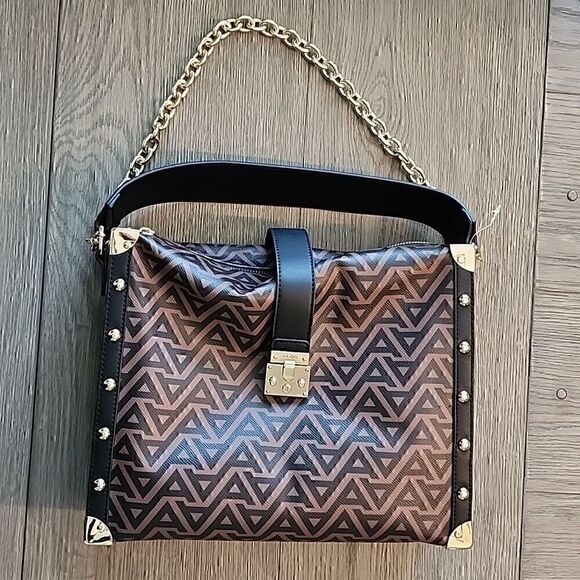 NWOT ALDO PURSE Handbag Zip Closure Snap Gold Hardware Shoulder Chain Casual - Picture 1 of 10